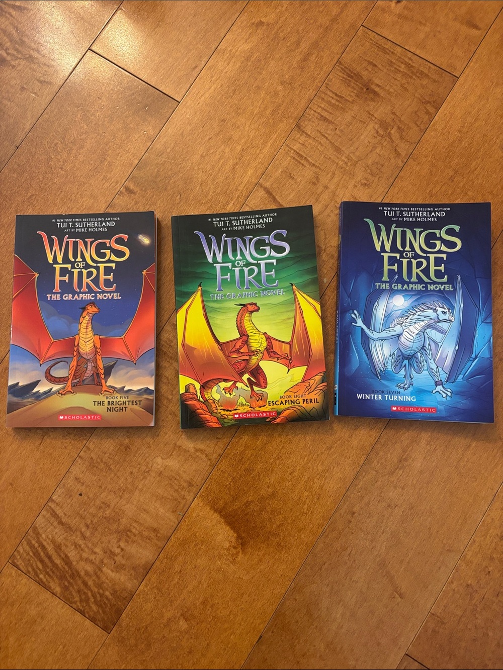 Scholastic Wings of Fire Graphic Novels - Red, Green, Blue Backs